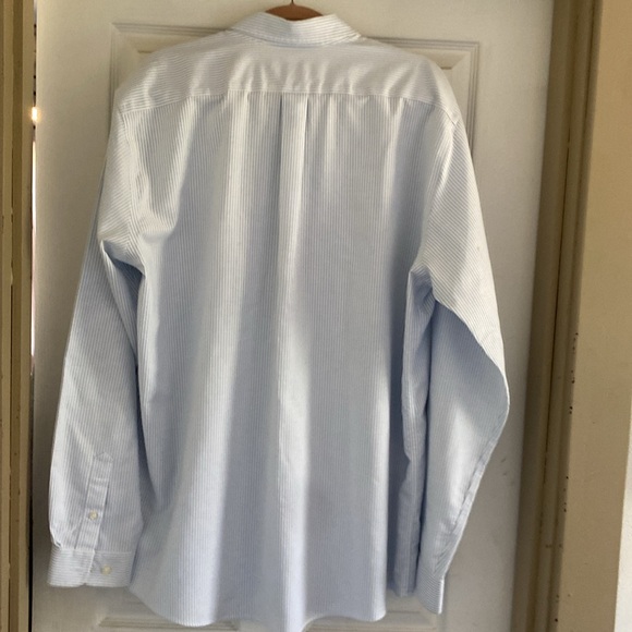 Eddie Bauer Striped Button Down Cotton Dress Shirt XL Tall - Picture 5 of 7